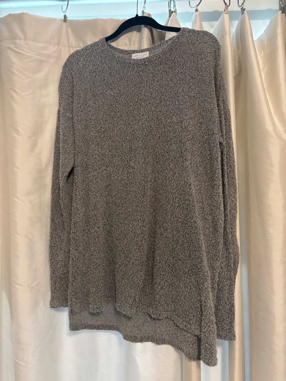 John Elliott light weight sweater tunic sweater top. Size 3. M/L. Light grey.